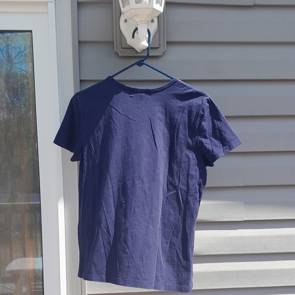 Lauren Active Navy Short Sleeve Tee with Embroidered Crest Womens Large - Picture 5 of 5